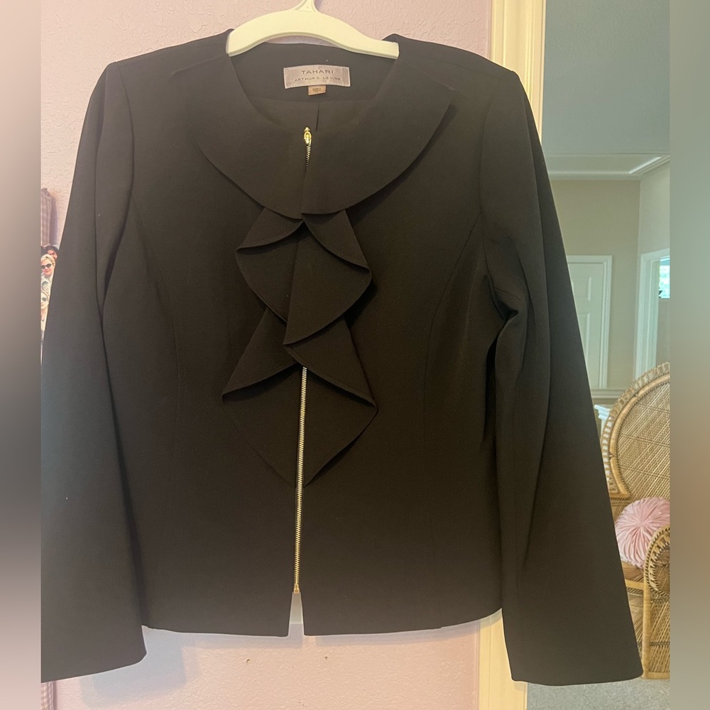 Tahari black suit jacket